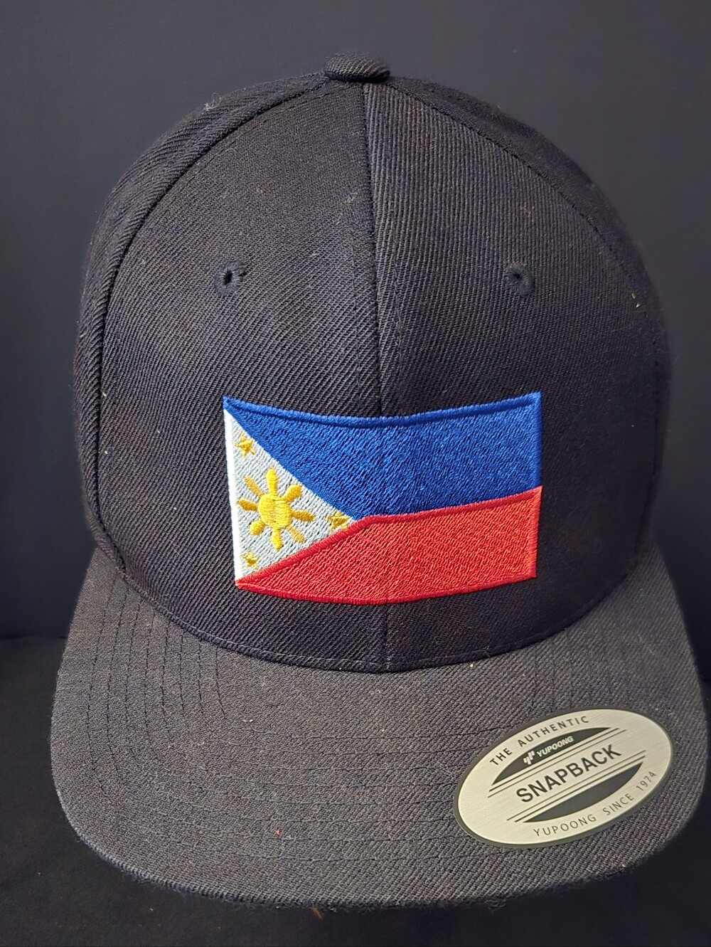 Philippines Embroidered Flat Visor Baseball Snapback Hat By The Classic Yupoong